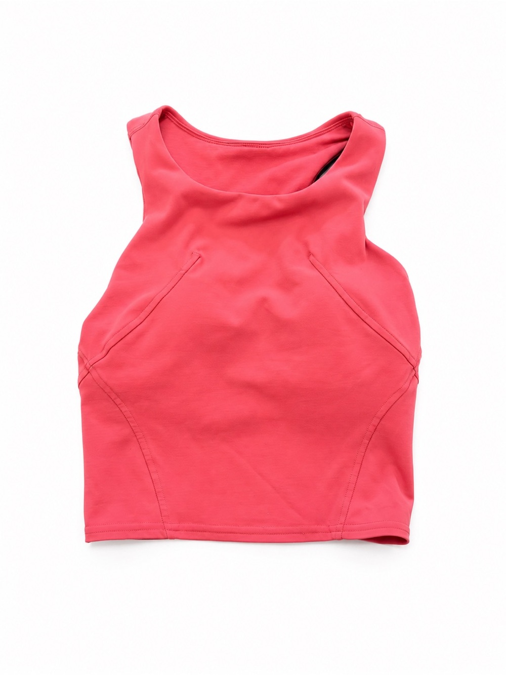 Lululemon Key to Balance Crop Tank Top Pink Built In Bra High Neck Women’s SZ 2